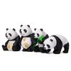 4Pcs Compact Eye-catching Decorative Long Lasting Childlike Panda Model Figure Toy Desk Ornament Statue