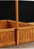 Handmade Bamboo Lacquered Basket - Chinese Retro Tea Set and Snack Organizer
