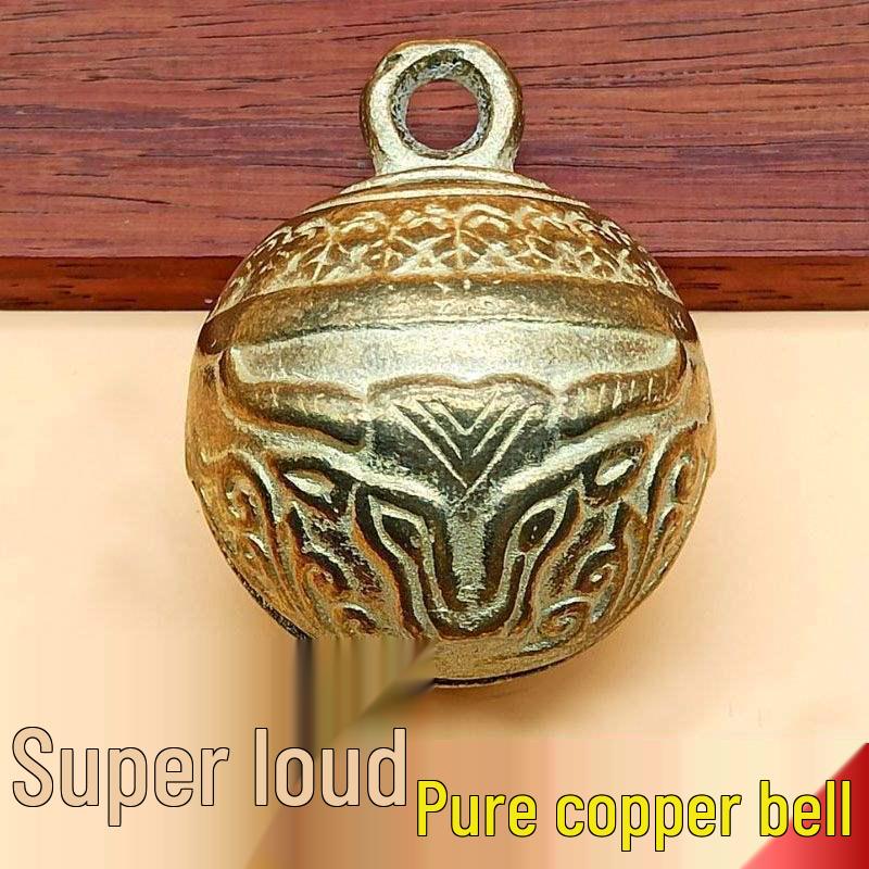 Copper Jingle Bell: Loud Bell for Dogs, Cows & Sheep - Door Pendant & Pet Collar Accessory
