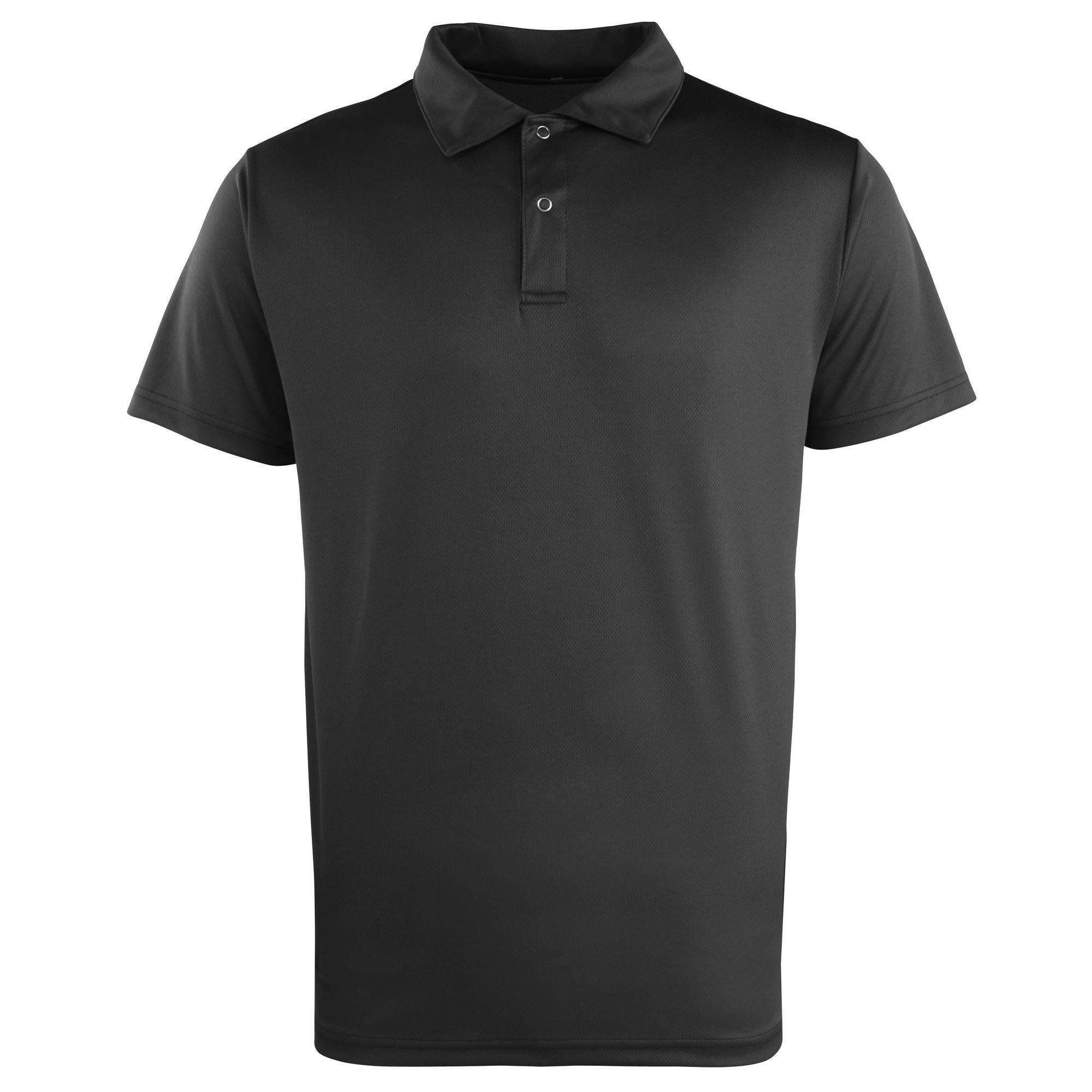Premier effen unisex coolchecker poloshirt met studs L