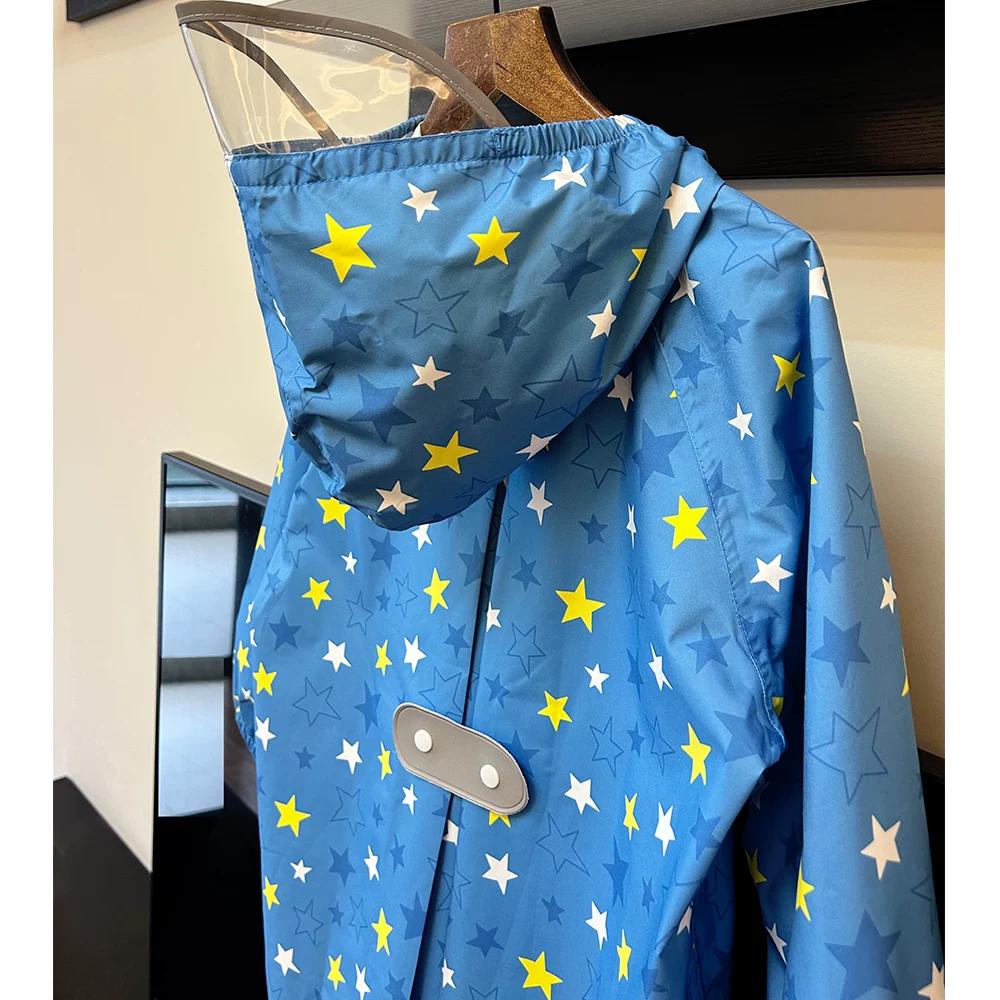 High-Quality 2026 New Cartoon Children's Raincoat, Quick-Drying, Breathable, Waterproof, Suitable for Kindergarten Boys and Girls, with Backpack Space