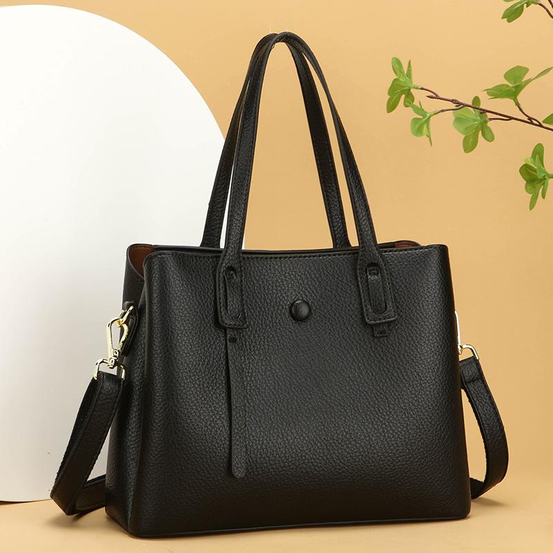 

Модная одноплечевая ручная сумка кроссбоди большой вместимости для женщин среднего возраста чёрный