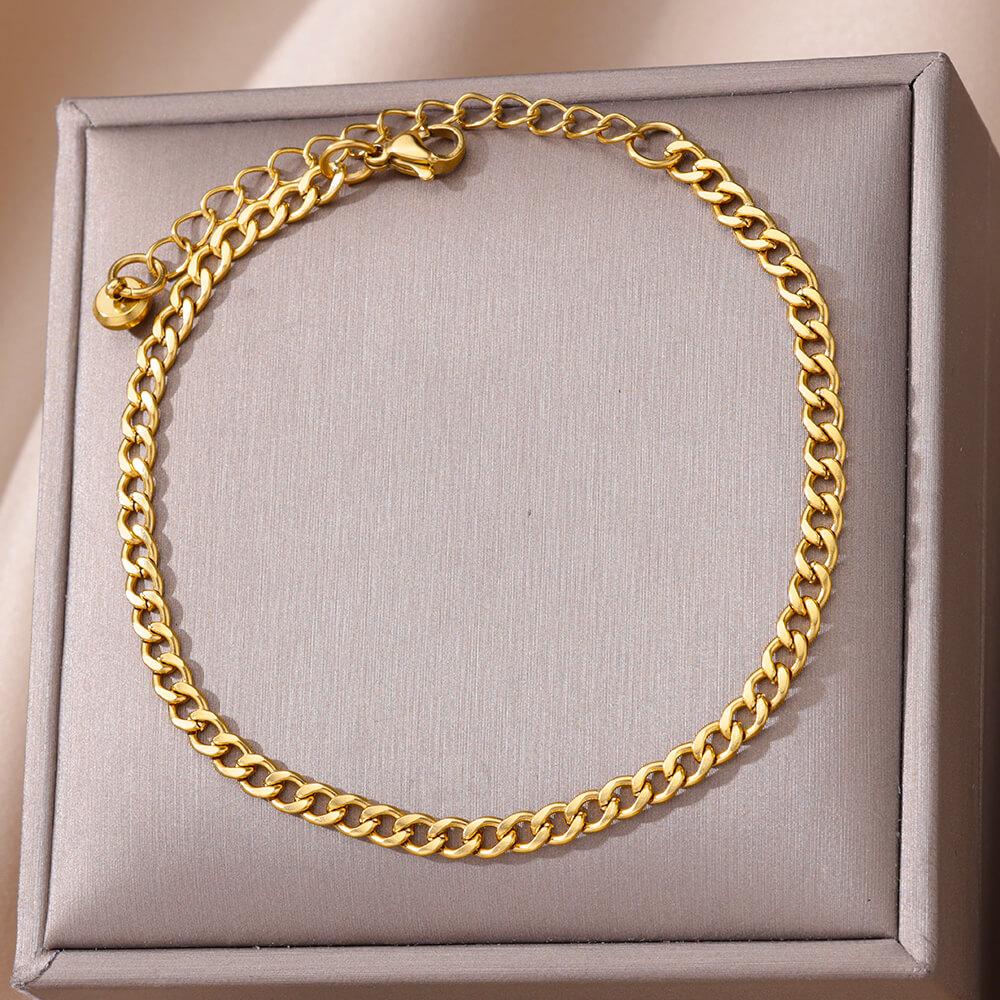 Anklets For Women Foot Bracelet Summer Beach Bracelet On The Leg Stainless Steel Ankle Chain Zircon Accessories Free Shipping