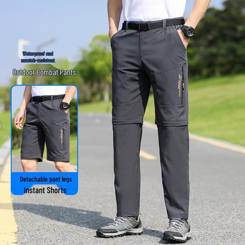 

Мужские быстросохнущие брюки-трансформеры для походов - Эластичные, дышащие, легкие для альпинизма и летних приключений 3XL темно серый