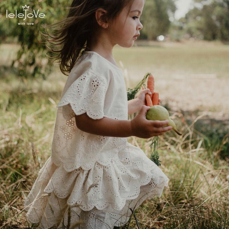 LELE JOVE Baby Girl s Embroidered Cotton Skirt S