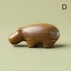 Mini Hipopotam Drăguț din Lemn Ornament de Birou Statuetă Animal Hipopotam Artizanat Decorațiune Creativă pentru Casă Cadouri Amuzante
