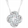 Silver Necklace Star Intertwined with Cubic Zirconia Atom Star Silver 925