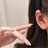 Korean Two-Tone Star Ear Cuff for Women, Piercing-Free, Exquisite Zirconia Earrings, Luxurious High-End Jewelry.