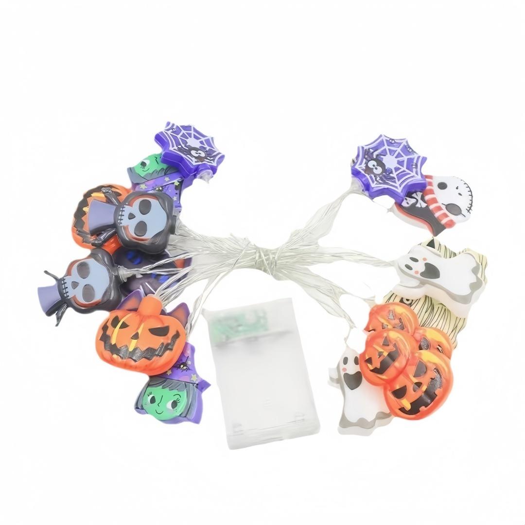 

3M/1.5M Halloween Pumpkin Lantern String 20/10 LED Small Battery Box Colorful Lantern for Scene Decoration Ghost Festival Toys 1.5M10LED теплый белый