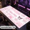 Custom Text Big Mousepad, Extended Desk Pad For Laptop Work GameMy Melody