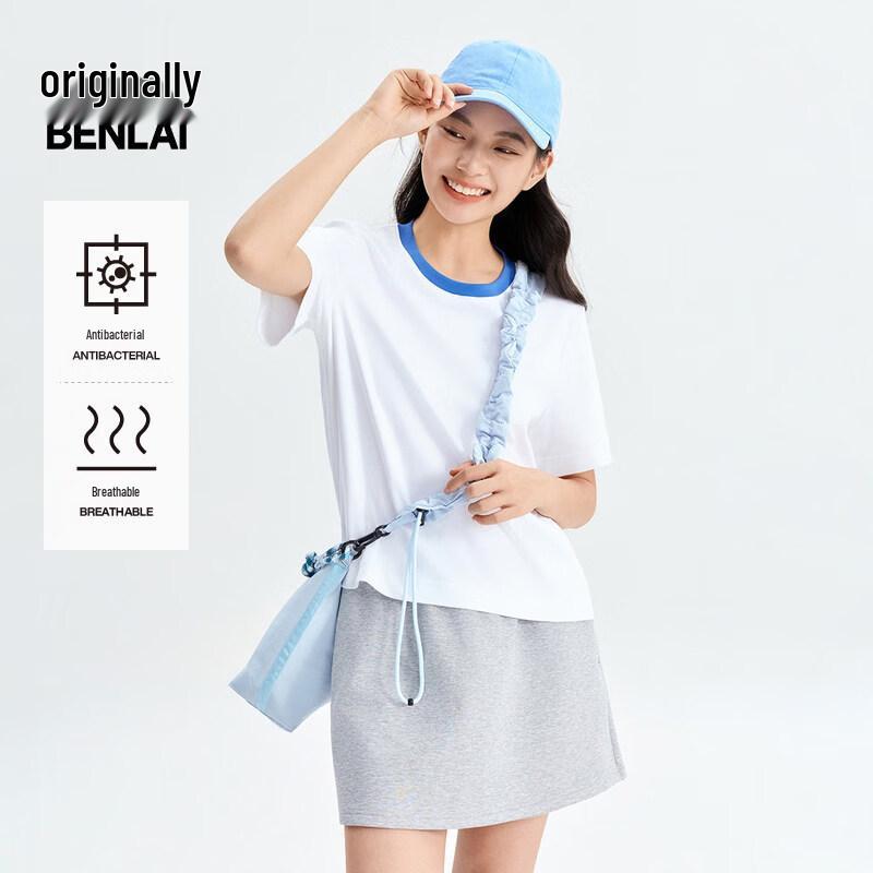 

BENLAI Women s Anti-Bacterial Cotton Loose Fit Short Sleeve T-Shirt M