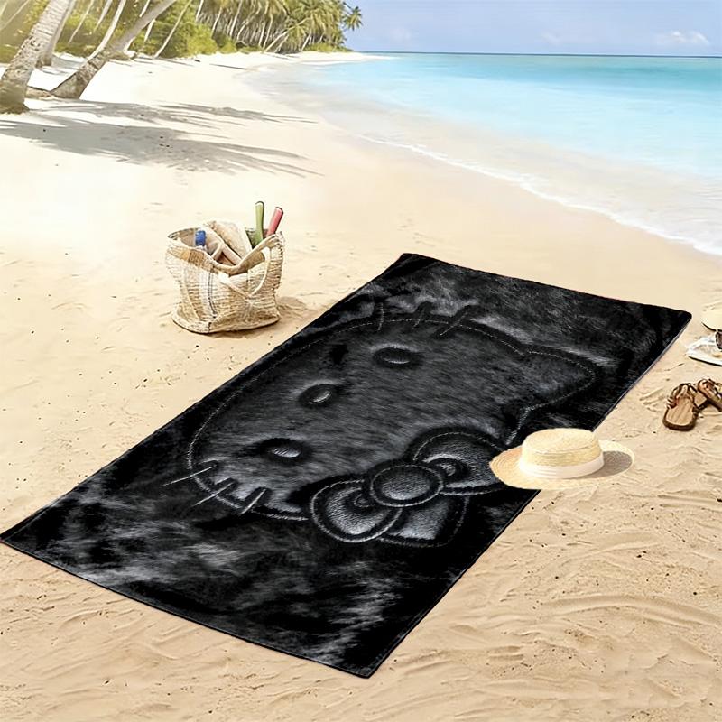 Hello Kitty2 Print Beach Towel, Large Soft Quick Dry Towel for Beach Camping Swimming