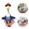 4th of July Patriotic Porch Goose Outfits Non-Fading Patriotic Porch Goose Outfits Weather Resistant for Patio&Yard&Lawn&Garden