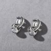 Niche High-End Silver Metal Personality Temperament Simple Water Drop Crystal Pendant Earrings S925 Silver Needle Stud Earrings