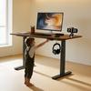 Standing Desk Frame Dual Motor, Electric Adjustable 100-180 cm Extension Length, 3 Memory Height Settings Stand Up Table Legs, Sit to Stand Desk Leg