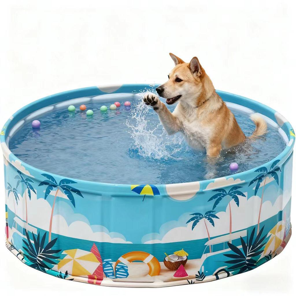 Faltbarer Haustier-Bade- und Spielpool für Hunde und Katzen – Kinder-Bällebad und Wasserspaß
