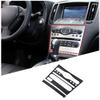 Glossy Piano Black Console Gear Shift Panel Cover Trim For Infiniti G37 G25 G35