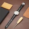 [Moran] Pasek do zegarka ze skóry naturalnej z mechanizmem szybkiego montażu, polerowana klamra motylkowa, dla mężczyzn i kobiet, 18mm-24mm, zamienny pasek do zegarka ze skóry cielęcej,