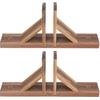 Milisten Room Divider Support Feet 2pcs Garden Fence Wood Garden Fencing Wooden Triangle Picket Fence Base Wooden Garden Trellis Stand Privacy Screen