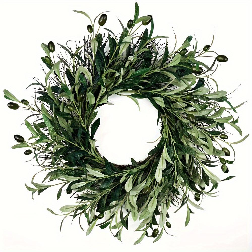 Olive Fruit Wreath Door Decoration - Handmade Artificial Flowers for Home Wall Hanging