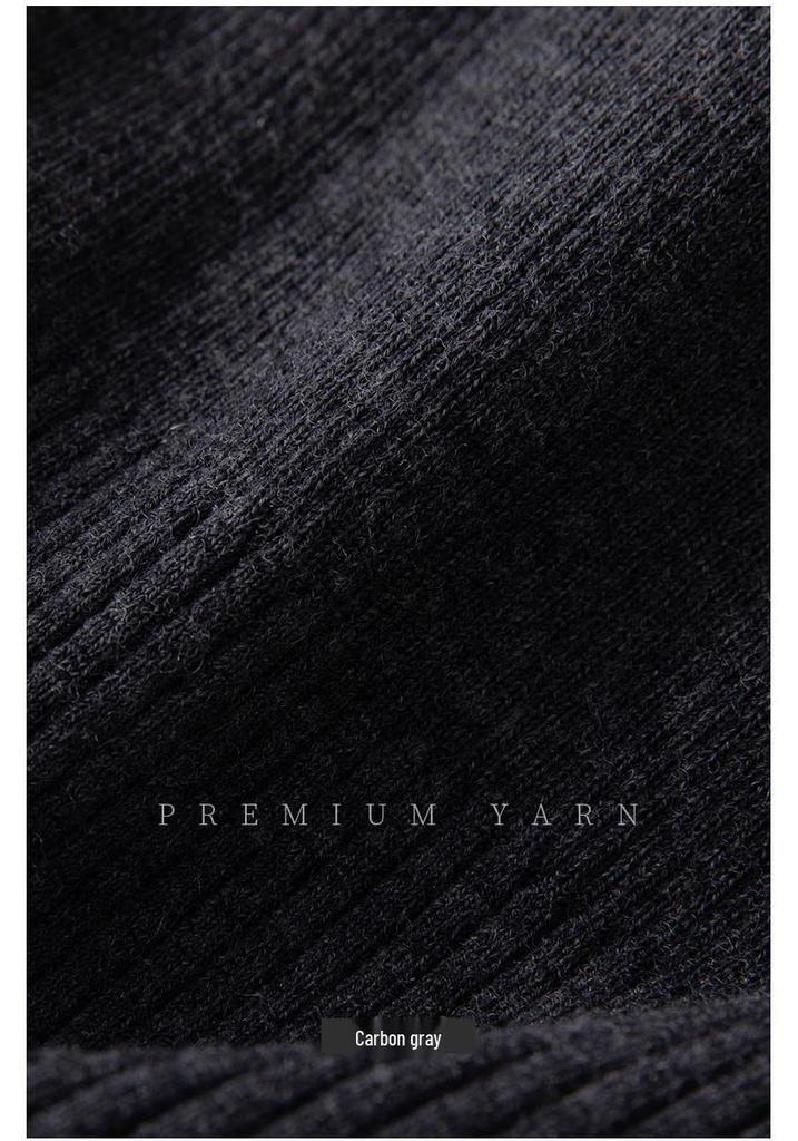 Yangzi Pure Wool Hooded Zip-Up Cardigan – European & American Style, Women's Autumn/Winter Slim-Fit Knit Sweater, Long-Sleeved