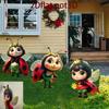3Pcs Cute Ladybug Flat 2D Acrylic Garden Decor, Ideal for Outdoor Lawn, Planters, Yard & Garden, Durable & Perfect Gift Choice