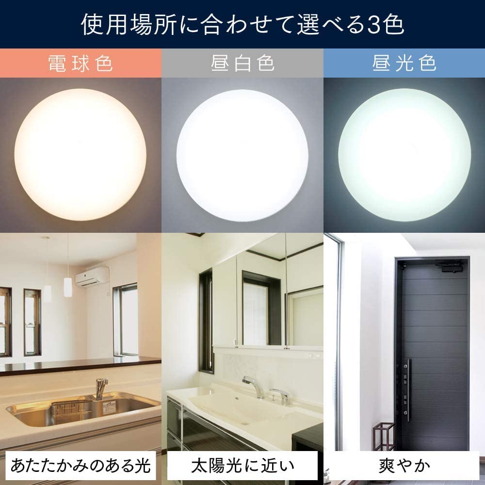 Iris Ohyama SCL20LMSMCHL LED Ceiling Light, Compact, Metal Circuit Series, 2000lm, with Motion Sensor, Warm White