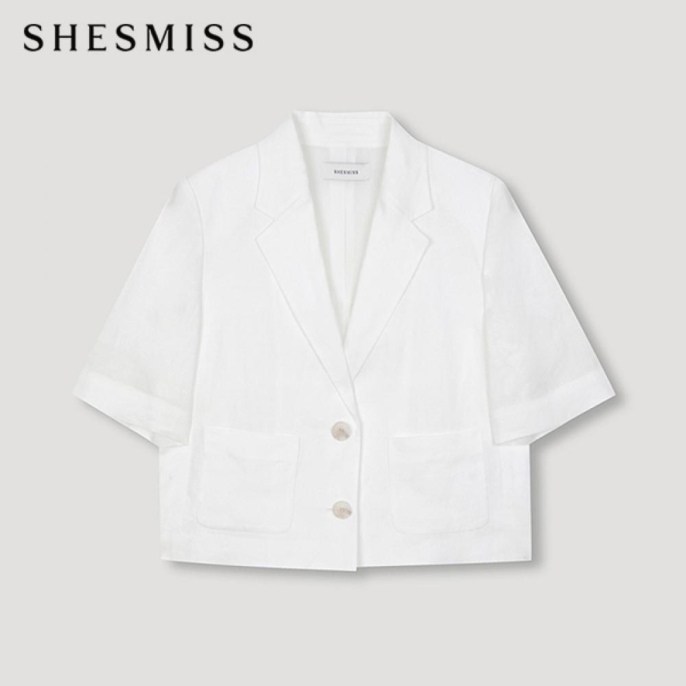 

She S miSS Льняная куртка с короткими рукавами Swwjkn22080 Ow off-white/55