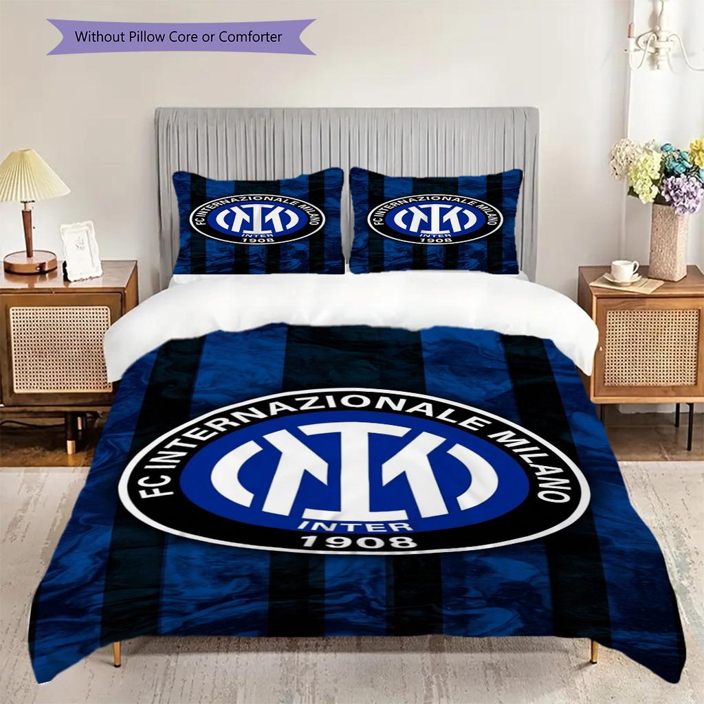 Eredità Inter: Set da tre pezzi Pride Blu Nero (1 * copripiumino + 2 * federa, senza nucleo) Set biancheria da letto regalo di Natale compleanno