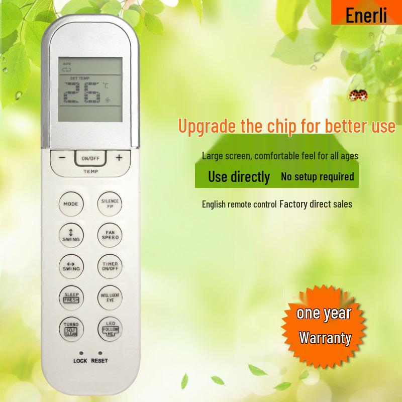 ENERLICO Compatible Remote for Midea RG36F/BGEF Air Conditioner - New Model English Version