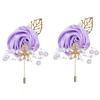 Exquisite Corsage Corsage Artificial Flower for Wedding Bridesmaids and Groomsmen Artificial Flower and Pearls