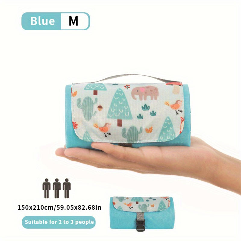 Extra Large Picnic Blanket Foldable Beach Mat Suitable for Camp Hiking Outdoor Activities Durable Nylon Fabric Hand Portable Blanket Camping Floor Mat