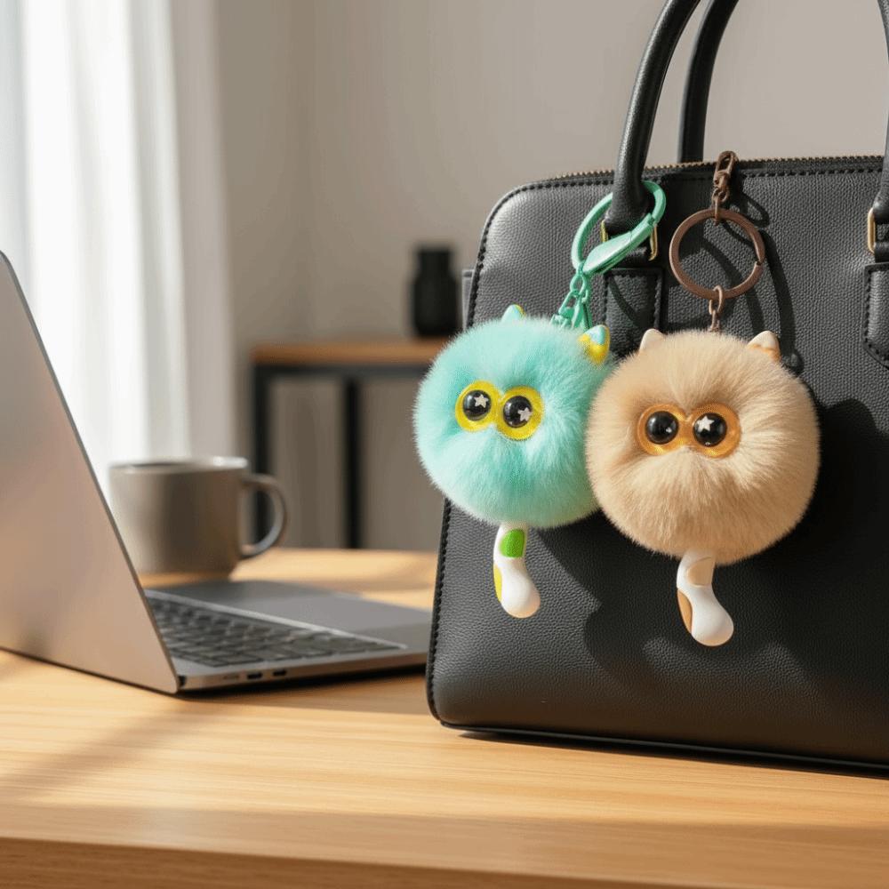 Creative Couples Plush Keychain Cute Cartoon Keychain Bag Accessories  Gifts For Women