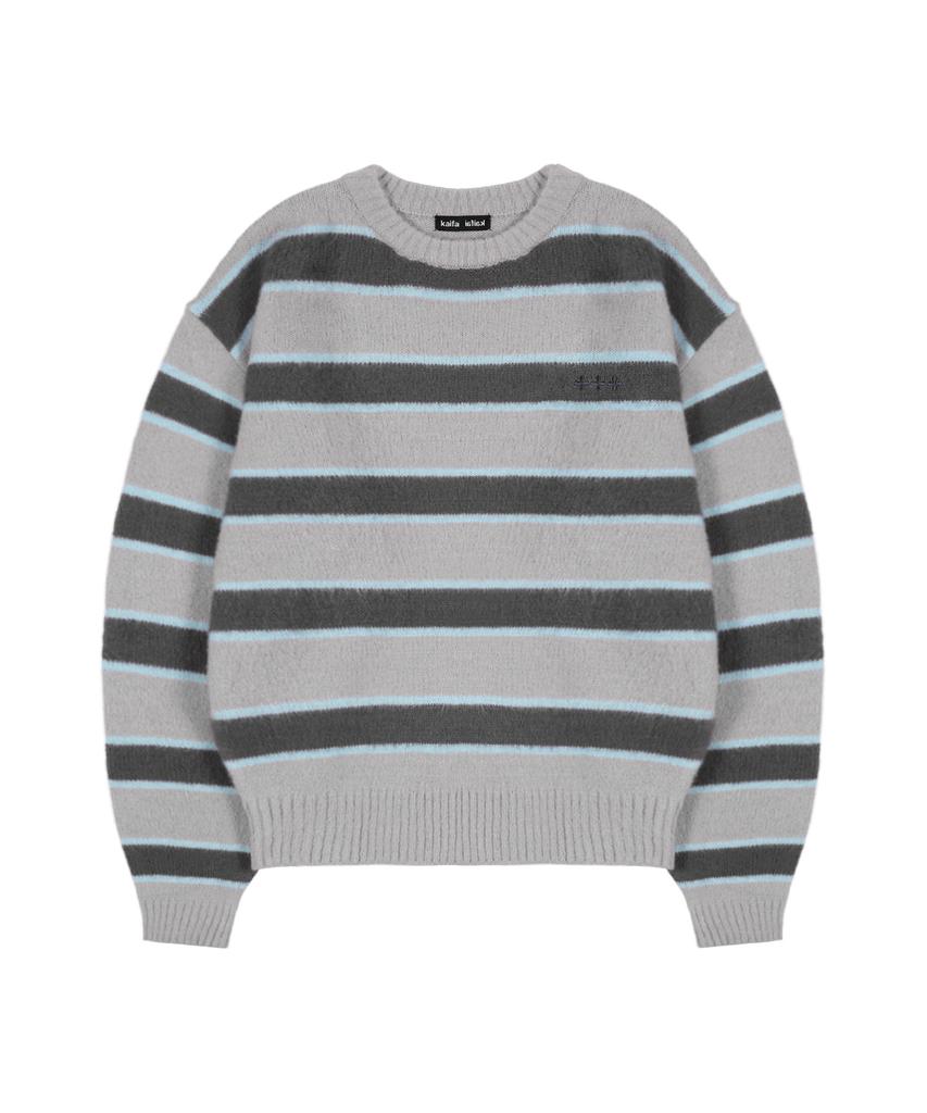Kaipai Kush Stripe Knit (Gray) K25Zb169