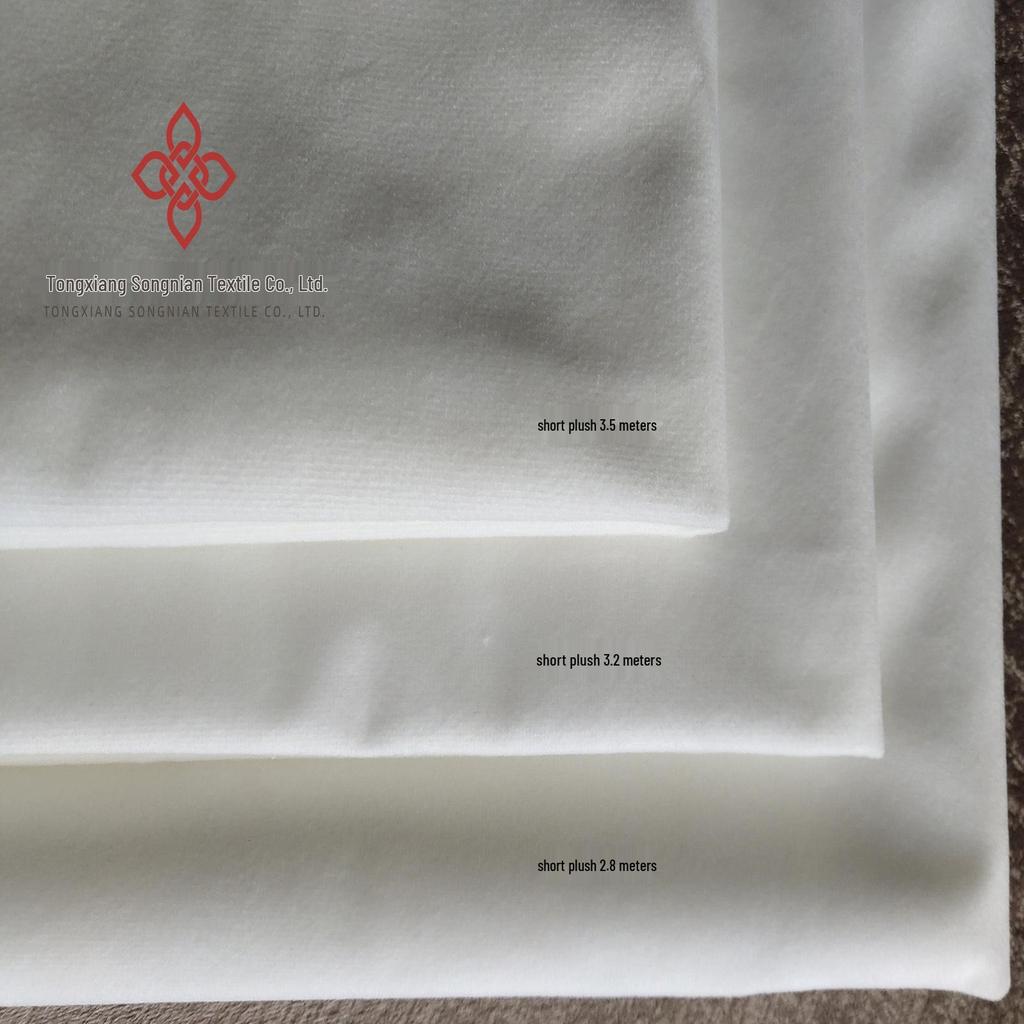 In Stock! White Ultra-Soft Plush Pillowcase Cushion, 0.5 Pile Height, 4.2m, Digital Print Fabric