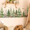 Safari Forest Animal Wall Stickers Deer Squirrel Bear Pine Tree Wallpaper for Kids Room Bedroom Nursery Decor