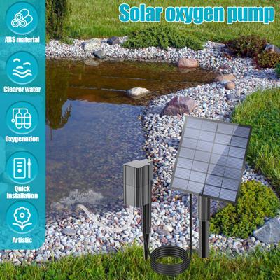 Solarna pompa tlenowa 7V/2.5W Wydajna solarna pompa powietrza Zewnętrzny staw rybny Zbiornik hodowlany Akwarium Natleniacz Solarny aerator do stawu