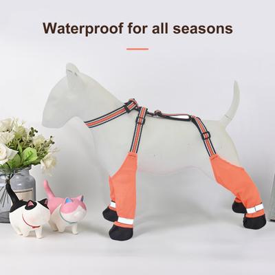 Yousheng Dog Suspender Booties Anti-Slip Dog Paw Protector Waterproof Boot Leggings Adjustable Dog Suspender Shoes for Winter Snow Rain