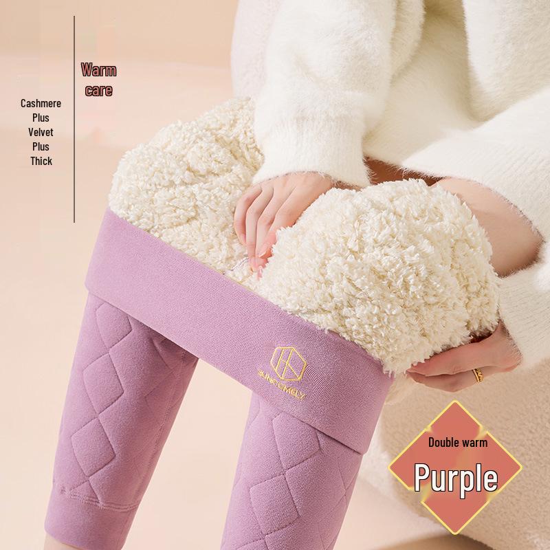 

Northeast Women s Extra Thick Fleece-Lined Lambswool Leggings - Warm Autumn/Winter Pants M (80-110 jin)
