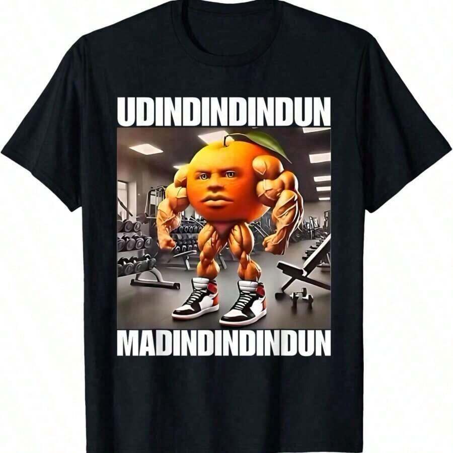 Udindindindun Italian Brainrot Meme TShirtgraphic Tees Unisex Shirts Streetwear White Shirt Black Shirt 2XL