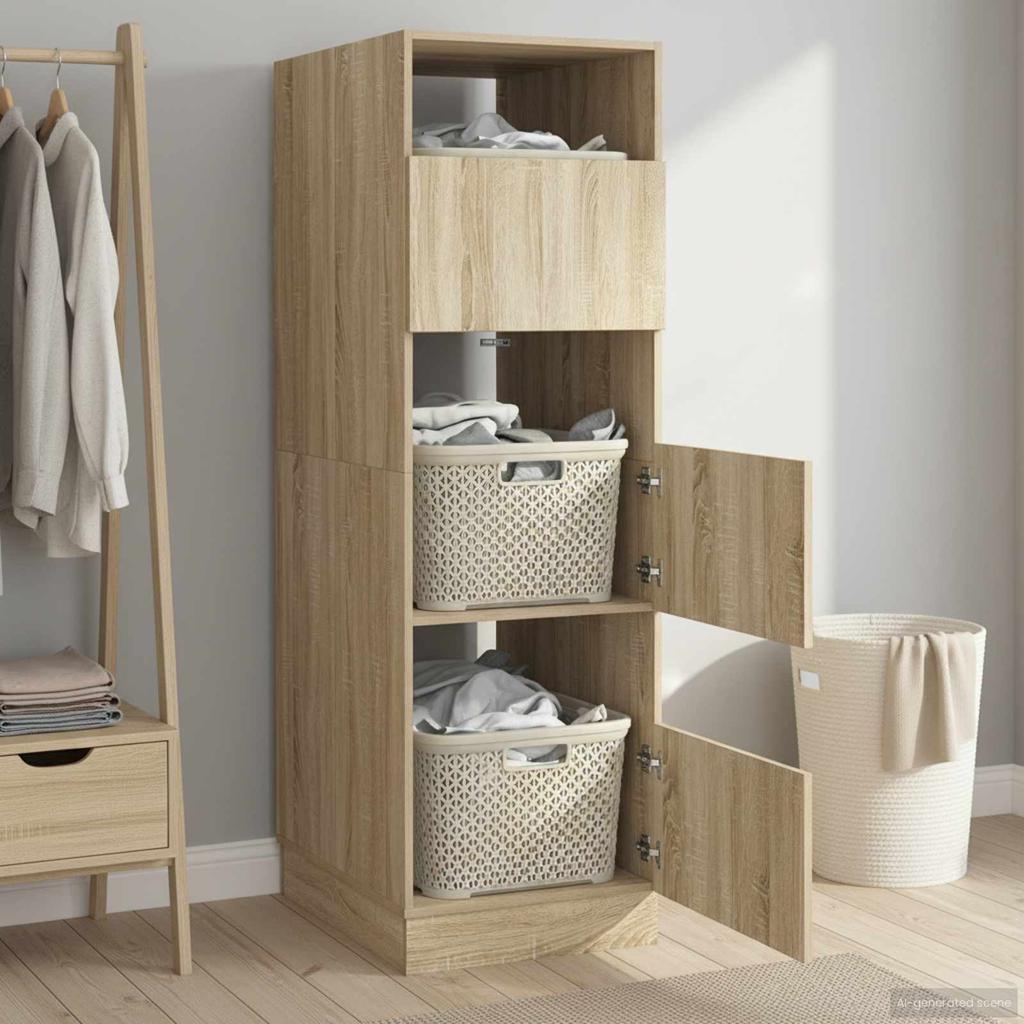 Waskast met Deur Sonoma 50 x 68 x 162 cm Spaanplaat