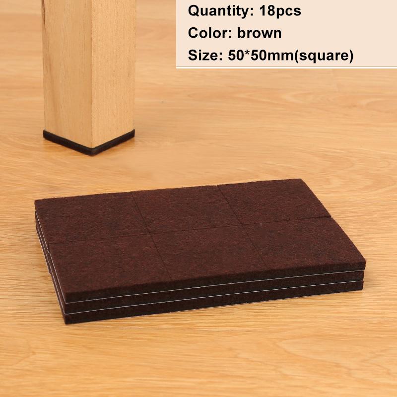 Felt Pads Furniture Feet Protector 5mm Square Table Chair Leg Stickers Cover Mats Wood Floor Protectors Bottom Anti-Slip Pads