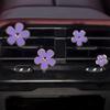 Alloy Daisy Car Air Freshener Clip - 4PCS Fragrance Decoration