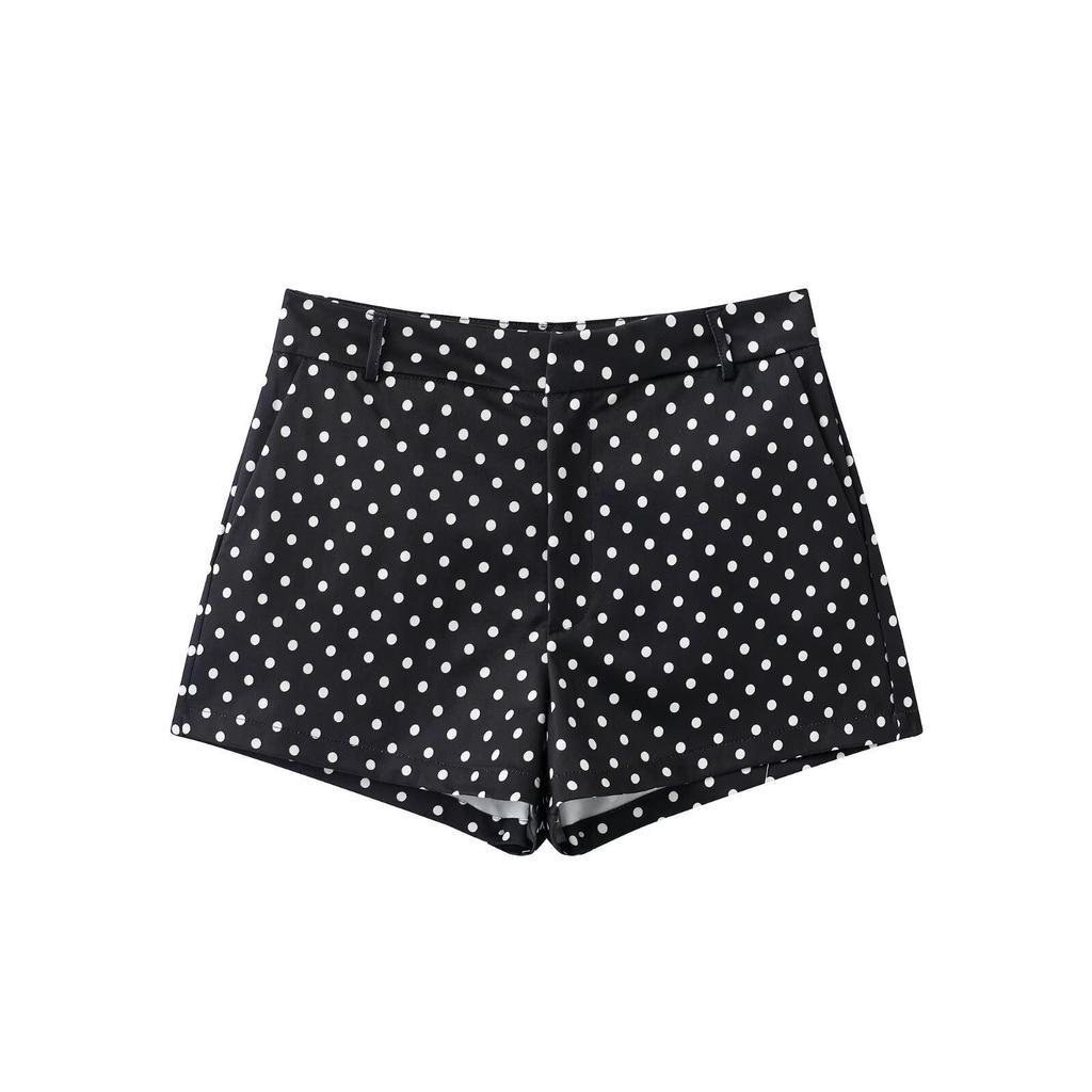 European & American Style Women's Polka Dot Bubble Jacket with Stand Collar