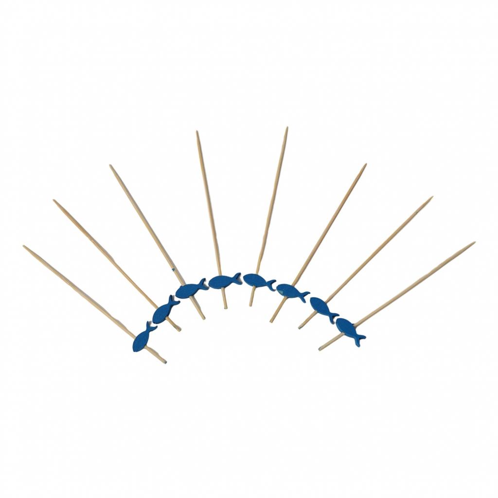 Colorful Blue Fish Cocktail Picks Pack Of 100 Perfect For Celebrations