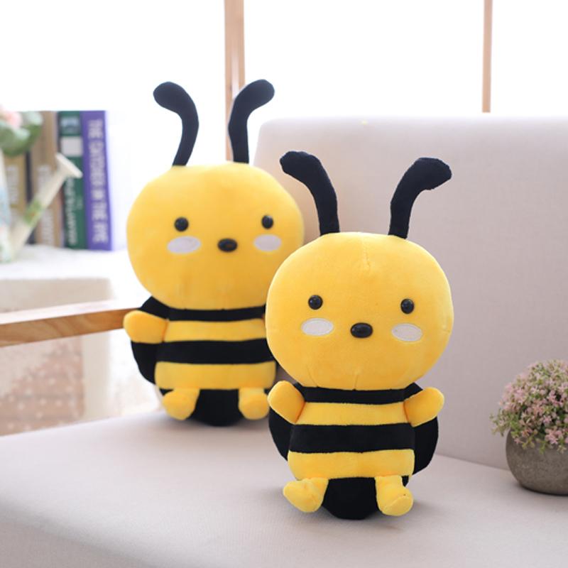 Hot Cute Bee With Wings Plush Toys Lovely Stuffed Animal Dolls For Children Baby Birthday Home Decoration Christmas Gifts