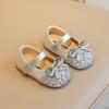 Kinder Pailletten Schleife Mary Jane Partyschuhe