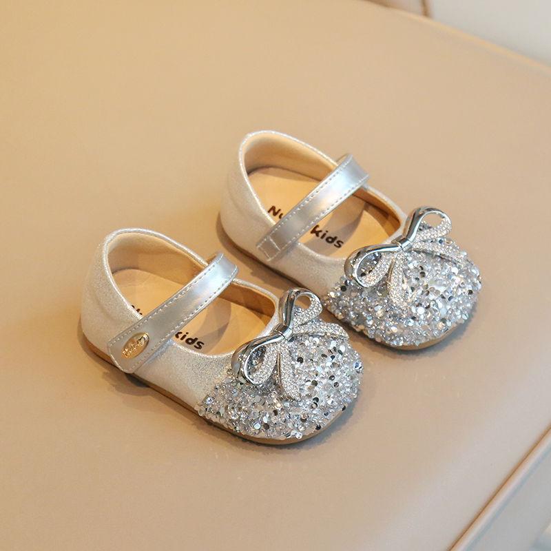 Kids Sequin Bow Mary Jane Party Shoes 15