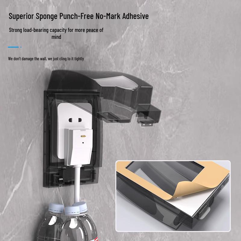 Type 86 Waterproof Switch & Socket Splashproof Cover - Transparent Adhesive Power Protection for Bathroom