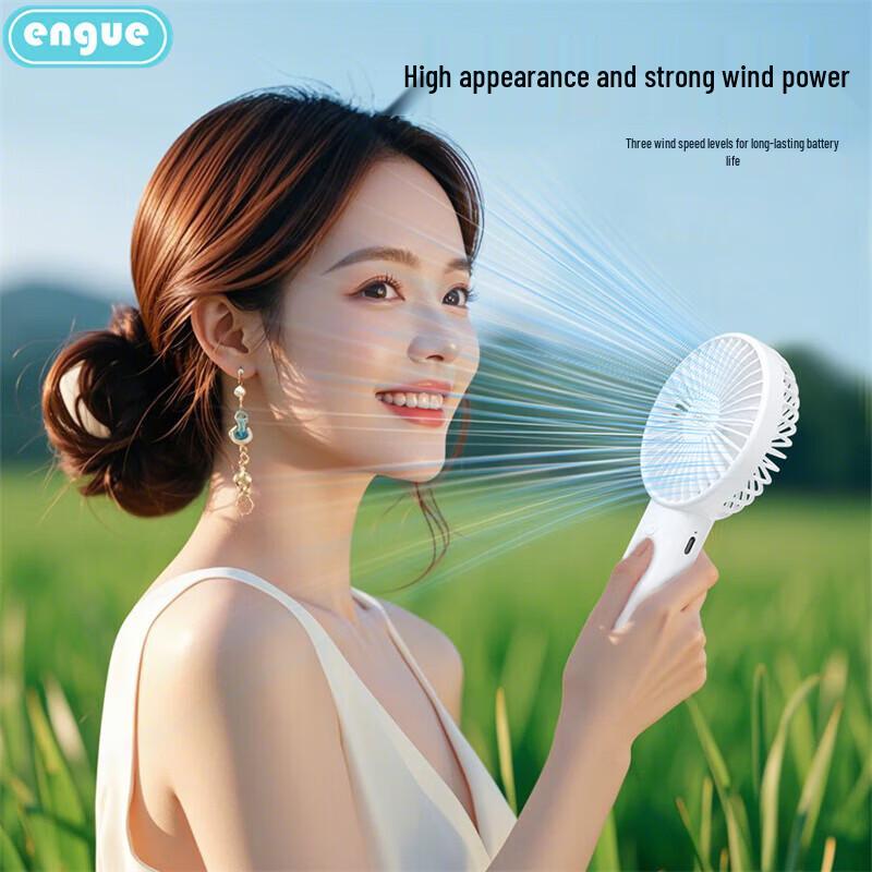 ENGUE EG-F90 Portable 3-Speed Handheld & Desktop Fan